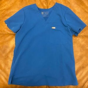 Medium royal blue Catarina figs scrub top size medium